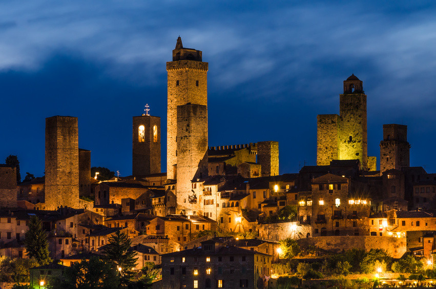 towers of san gimignano, medieval village tuscany