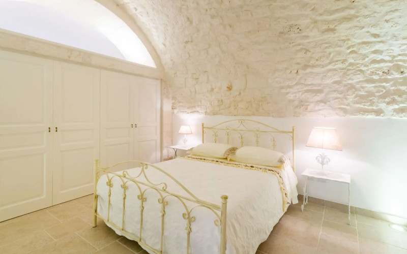 masseria inconto bedroom with pool views