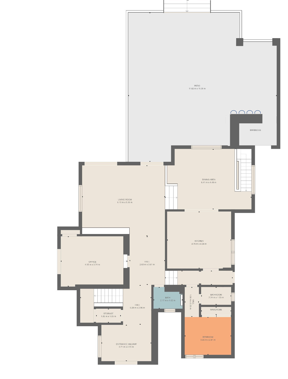 ground floor layout plan of villa for sale in estepona marbella