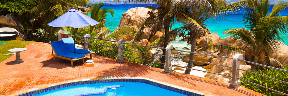luxury villa with swimming pool seychelles