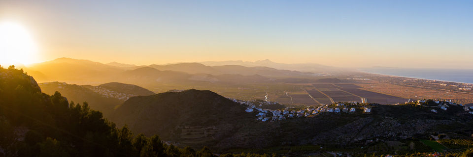 view of pego from segaria mountain costa blanca