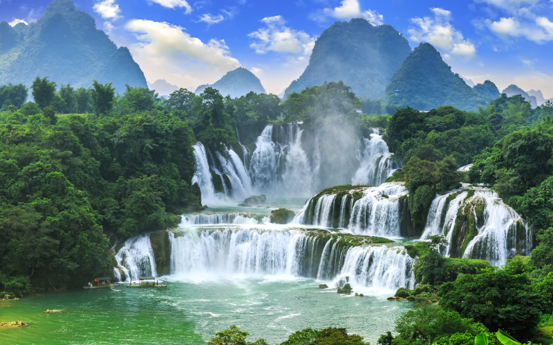 waterfalls at krka national park in dalmatia