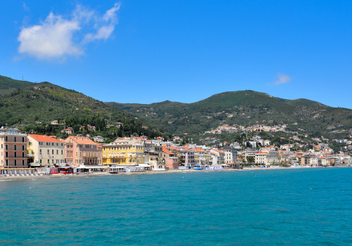alassio beachfront and promenade liguria