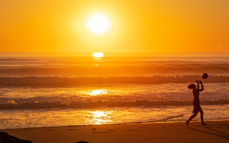 Lacanau beach sunset