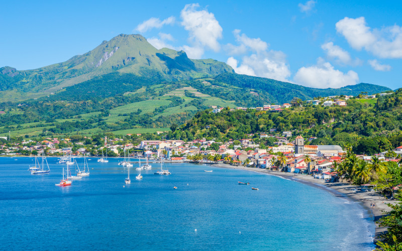 mount pelée volcano on martinique