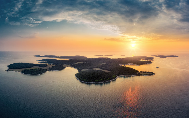 brijuni national park islands at sunset istria