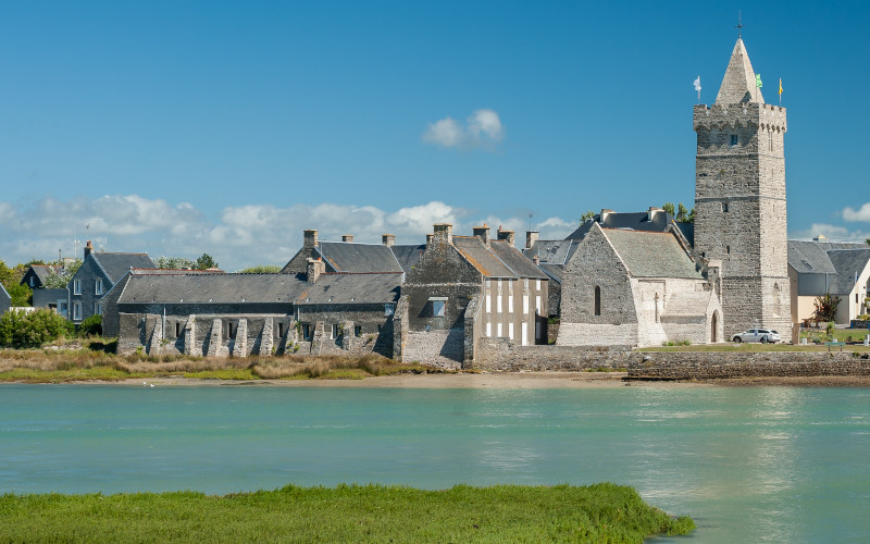 mont st michael abbey in portbail normandy