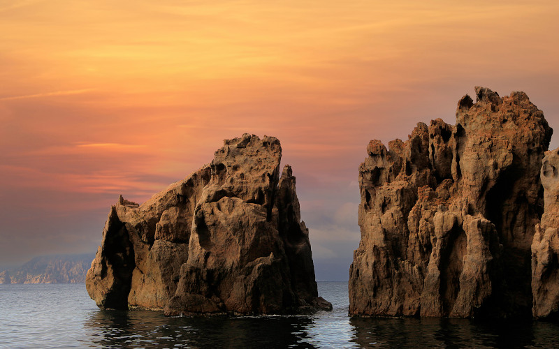 calanques cliffs of Piana corsica