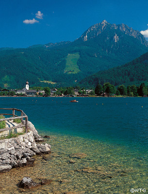 salzburgerland, strobl town on lake wolfgang