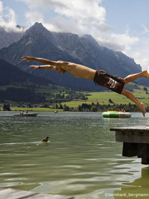 summer holidays, swimming in lake Welchsee